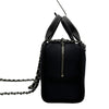 シャネル CHANEL ドーヴィル ボーリングバッグ A92749 ネイビー/ブラック シルバー金具 キャンバス/レザー レディース ショルダーバッグ