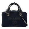 シャネル CHANEL ドーヴィル ボーリングバッグ A92749 ネイビー/ブラック シルバー金具 キャンバス/レザー レディース ショルダーバッグ