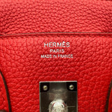 エルメス HERMES バーキン25 K刻 ルージュラデュー シルバー金具 トゴン レディース ハンドバッグ