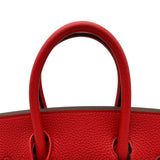 エルメス HERMES バーキン25 K刻 ルージュラデュー シルバー金具 トゴン レディース ハンドバッグ