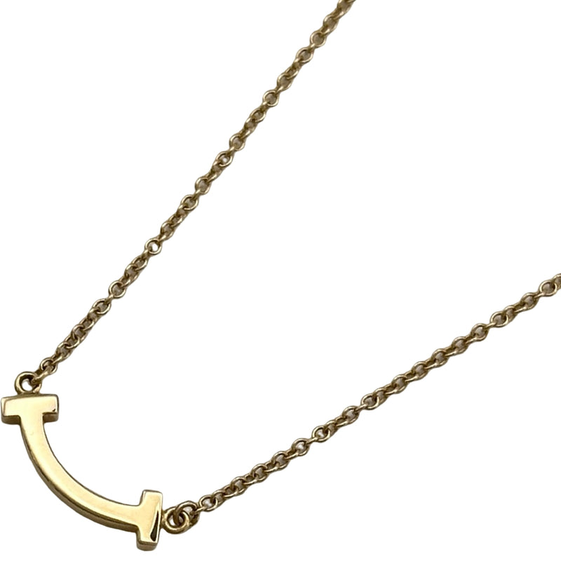 ティファニー TIFFANY＆CO Tスマイルネックレス ミニ ピンクゴールド