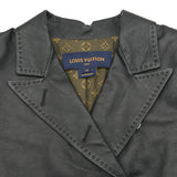 ルイ・ヴィトン LOUIS VUITTON ビジューボタン レザー ロングコート FMLC97 ブラック レザー レディース その他アウター