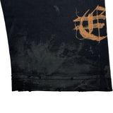 バレンシアガ BALENCIAGA ヘビーメタルロゴ ロングスリープTシャツ 739783 ブラック コットン メンズ 長袖Ｔシャツ