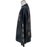 バレンシアガ BALENCIAGA ヘビーメタルロゴ ロングスリープTシャツ 739783 ブラック コットン メンズ 長袖Ｔシャツ