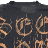 バレンシアガ BALENCIAGA ヘビーメタルロゴ ロングスリープTシャツ 739783 ブラック コットン メンズ 長袖Ｔシャツ