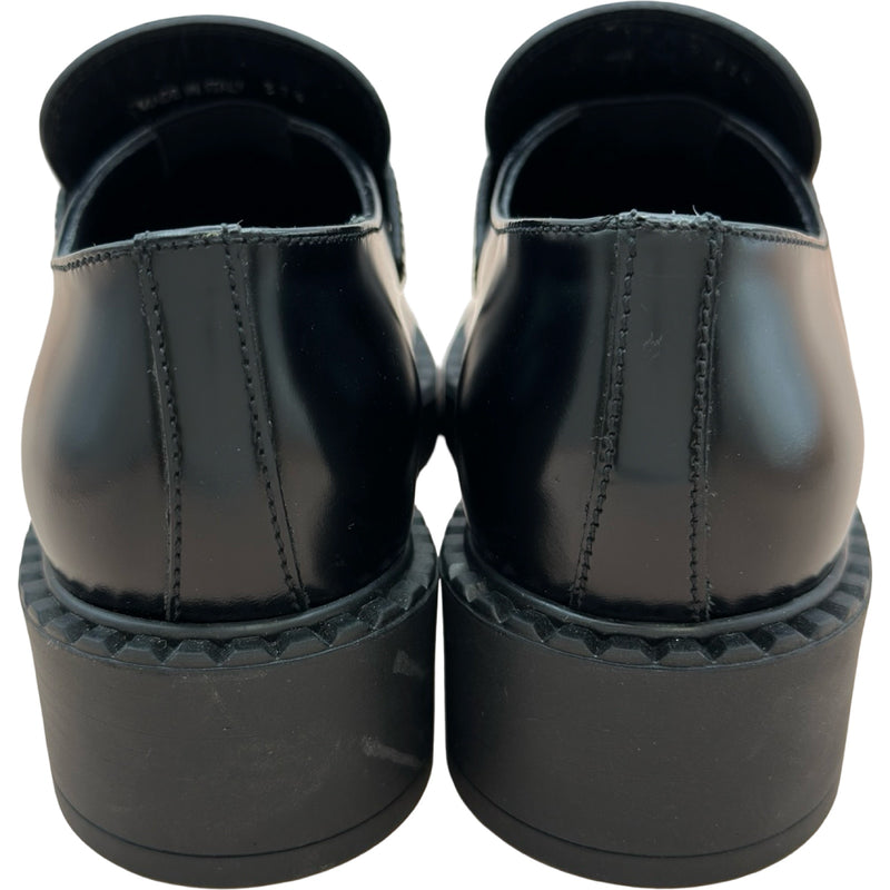 プラダ PRADA トライアングルロゴ チョコレートローファー 2DE127