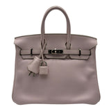 エルメス HERMES バーキン25 □L刻 ローズドラジェ シルバー金具 スイフト レディース ハンドバッグ