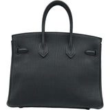 エルメス HERMES バーキン25 T刻印 ブラック シルバー金具 トゴ レディース ハンドバッグ
