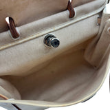エルメス HERMES エールバッグMM □C刻 アイボリー/ゴールド トワル/ハンター レディース ショルダーバッグ