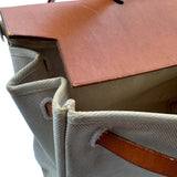 エルメス HERMES エールバッグMM □C刻 アイボリー/ゴールド トワル/ハンター レディース ショルダーバッグ