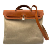 エルメス HERMES エールバッグMM □C刻 アイボリー/ゴールド トワル/ハンター レディース ショルダーバッグ