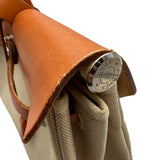 エルメス HERMES エールバッグMM □C刻 アイボリー/ゴールド トワル/ハンター レディース ショルダーバッグ