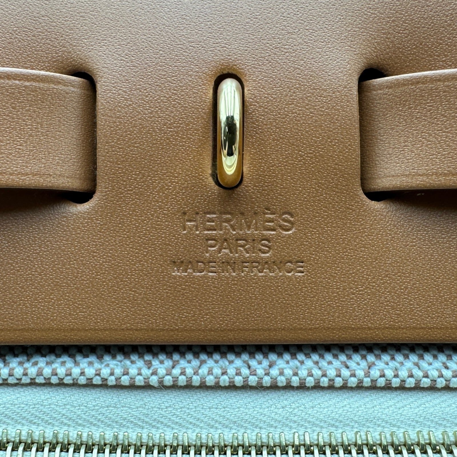 エルメス HERMES エールバッグジップPM W刻 エクリュ/ゴールド