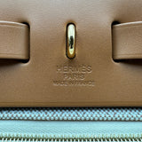 エルメス HERMES エールバッグジップPM W刻 エクリュ/ゴールド ゴールド金具 トワル/ハンター レディース ショルダーバッグ