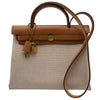 エルメス HERMES エールバッグジップPM W刻 エクリュ/ゴールド ゴールド金具 トワル/ハンター レディース ショルダーバッグ