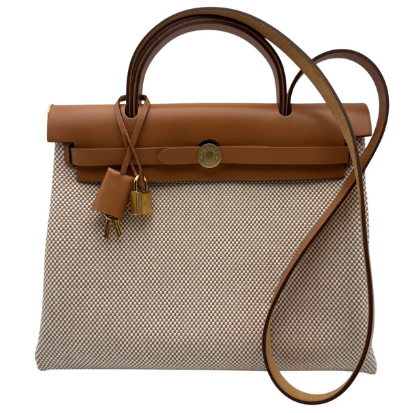 HERMES エールバッグ　MM ショルダーバッグ エルメス HERMES エールバッグジップPM W刻 エクリュ/ゴールド