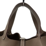 エルメス HERMES ピコタンロックMM B刻 エトゥープ シルバー金具 トリヨン レディース ハンドバッグ