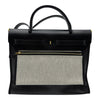 エルメス HERMES エールバッグジップPM W刻 ブラック/エクリュ ゴールド金具 トワル/ハンター レディース ショルダーバッグ