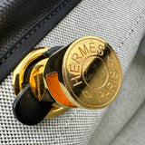 エルメス HERMES エールバッグジップPM W刻 ブラック/エクリュ ゴールド金具 トワル/ハンター レディース ショルダーバッグ