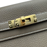 エルメス HERMES ケリー25 内縫い W刻印 エトゥープ ゴールド金具 トゴ レディース ハンドバッグ