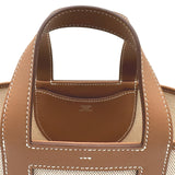 エルメス HERMES インザループ18 W刻印 エクリュ/ゴールド シルバー金具 トワル スイフト レディース ハンドバッグ