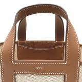 エルメス HERMES インザループ18 W刻印 エクリュ/ゴールド シルバー金具 トワル スイフト レディース ハンドバッグ