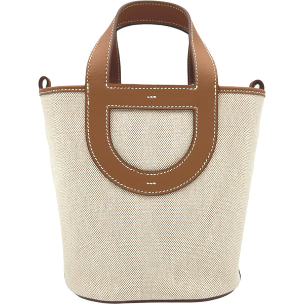 エルメス HERMES インザループ18 W刻印 エクリュ/ゴールド シルバー