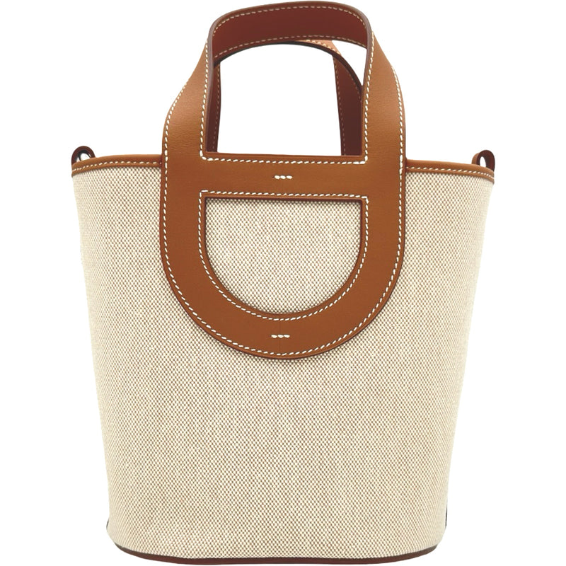 極美品◆HERMES エルメス インザループ 18 ゴールド シルバー金具 エルメス HERMES インザループ18 W刻印 エクリュ/ゴールド シルバー