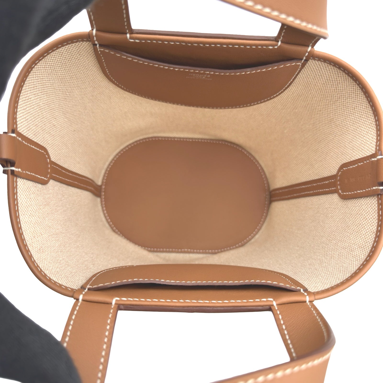 HERMES トップコート　新品未使用　袋つき　入手困難 エルメス HERMES インザループ18 W刻印 エクリュ/ゴールド シルバー