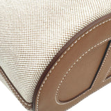 エルメス HERMES インザループ18 W刻印 エクリュ/ゴールド シルバー金具 トワル スイフト レディース ハンドバッグ