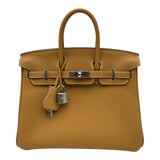 エルメス HERMES バーキン25 K刻 ナチュラルサブレ シルバー金具 トゴ レディース ハンドバッグ