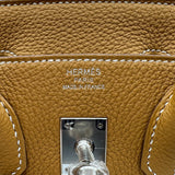 エルメス HERMES バーキン25 K刻 ナチュラルサブレ シルバー金具 トゴ レディース ハンドバッグ