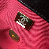 シャネル CHANEL CHANEL19 ラージバッグ AS1161 ブラック ゴールド金具 シャイニーラムスキン レディース ショルダーバッグ
