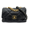 シャネル CHANEL CHANEL19 ラージバッグ AS1161 ブラック ゴールド金具 シャイニーラムスキン レディース ショルダーバッグ