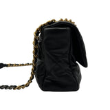 シャネル CHANEL CHANEL19 ラージバッグ AS1161 ブラック ゴールド金具 シャイニーラムスキン レディース ショルダーバッグ