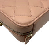 シャネル CHANEL マトラッセ ミニカメラバッグ AP2463 31番台 ピンク ゴールド金具 ラムスキン レディース ショルダーバッグ