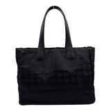 シャネル CHANEL ニュートラベルライントートMM A15991 8番台 ブラック ナイロンジャガード/レザー レディース トートバッグ