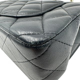 シャネル CHANEL マトラッセトップハンドルフラップバッグ AS2431 ブラック ラムスキン レディース ハンドバッグ