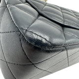 シャネル CHANEL マトラッセトップハンドルフラップバッグ AS2431 ブラック ラムスキン レディース ハンドバッグ