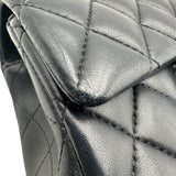 シャネル CHANEL マトラッセトップハンドルフラップバッグ AS2431 ブラック ラムスキン レディース ハンドバッグ