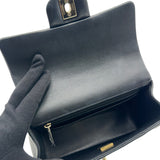 シャネル CHANEL マトラッセトップハンドルフラップバッグ AS2431 ブラック ラムスキン レディース ハンドバッグ
