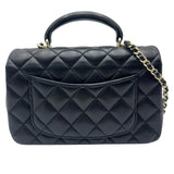 シャネル CHANEL マトラッセトップハンドルフラップバッグ AS2431 ブラック ラムスキン レディース ハンドバッグ