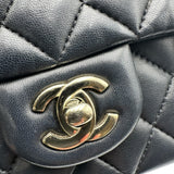 シャネル CHANEL マトラッセトップハンドルフラップバッグ AS2431 ブラック ラムスキン レディース ハンドバッグ