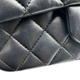 シャネル CHANEL マトラッセトップハンドルフラップバッグ AS2431 ブラック ラムスキン レディース ハンドバッグ