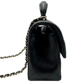 シャネル CHANEL マトラッセトップハンドルフラップバッグ AS2431 ブラック ラムスキン レディース ハンドバッグ
