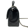 シャネル CHANEL マトラッセトップハンドルフラップバッグ AS2431 ブラック ラムスキン レディース ハンドバッグ