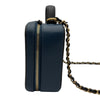 シャネル CHANEL CCフィグリーバニティバッグ A93343 28番台 ブルー/ブラック ゴールド金具 キャビアスキン レディース ショルダーバッグ