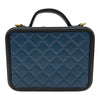 シャネル CHANEL CCフィグリーバニティバッグ A93343 28番台 ブルー/ブラック ゴールド金具 キャビアスキン レディース ショルダーバッグ