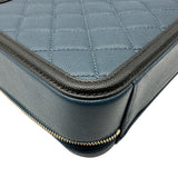 シャネル CHANEL CCフィグリーバニティバッグ A93343 28番台 ブルー/ブラック ゴールド金具 キャビアスキン レディース ショルダーバッグ