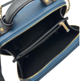 シャネル CHANEL CCフィグリーバニティバッグ A93343 28番台 ブルー/ブラック ゴールド金具 キャビアスキン レディース ショルダーバッグ